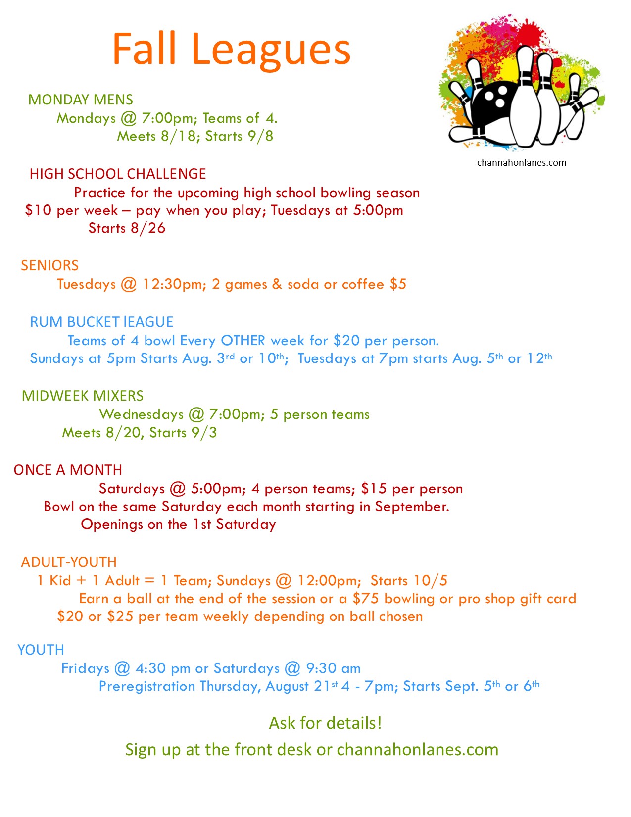 Fall Leagues